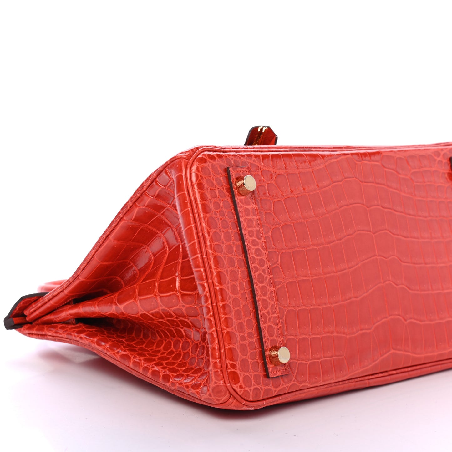 Shiny Porosus Crocodile Birkin 30 Geranium