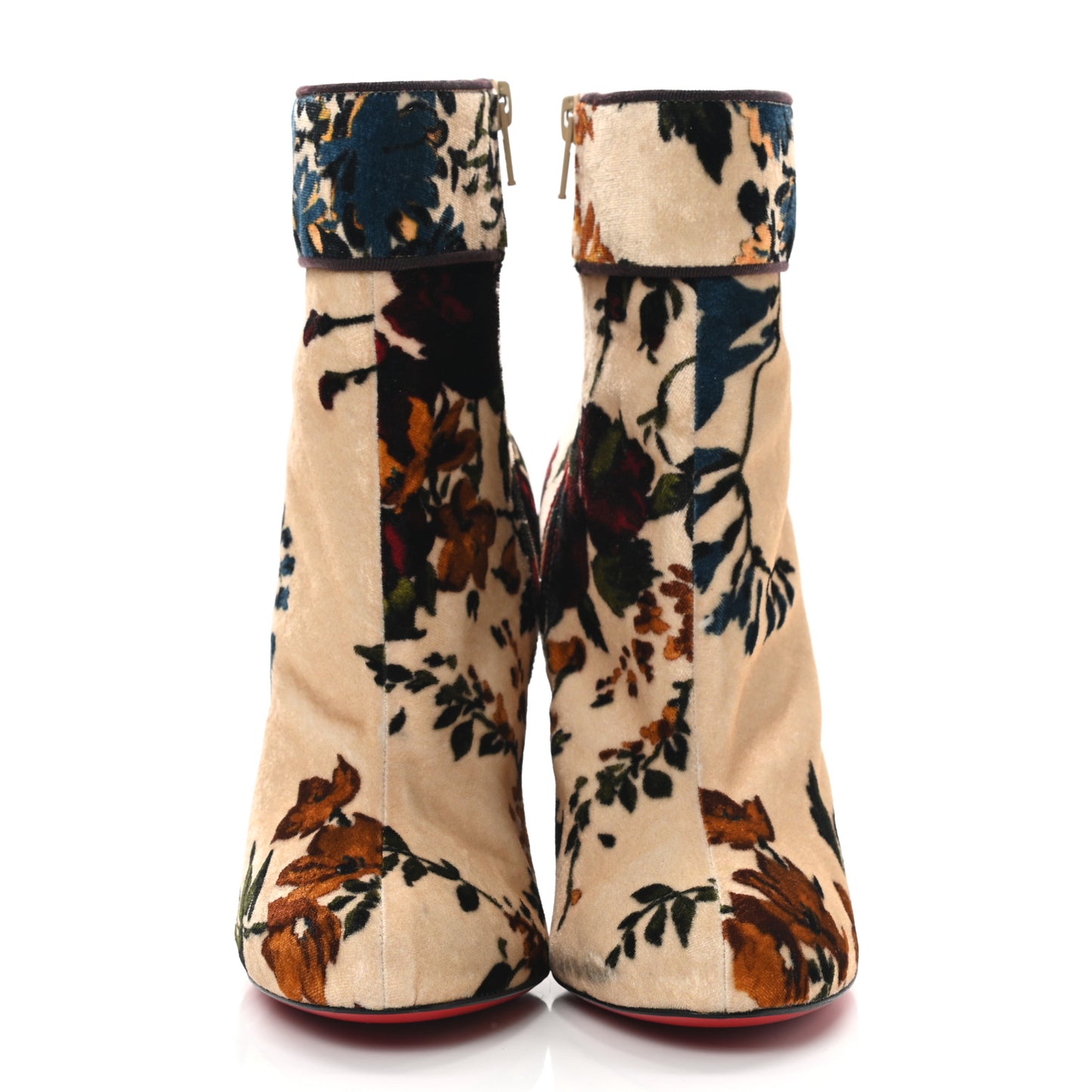 Veau Velours Moulamax 100 Booties 37.5 Nude Multi