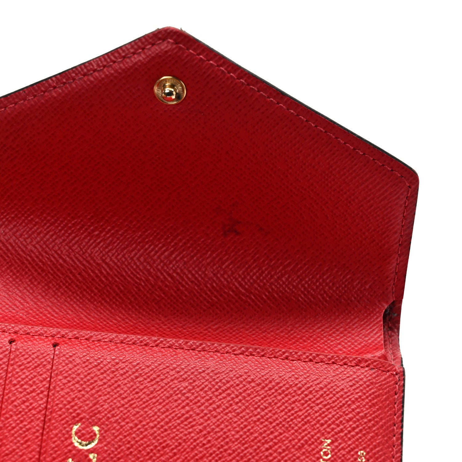Louis Vuitton Damier Ebene Victorine Wallet Cherry 9 of 10