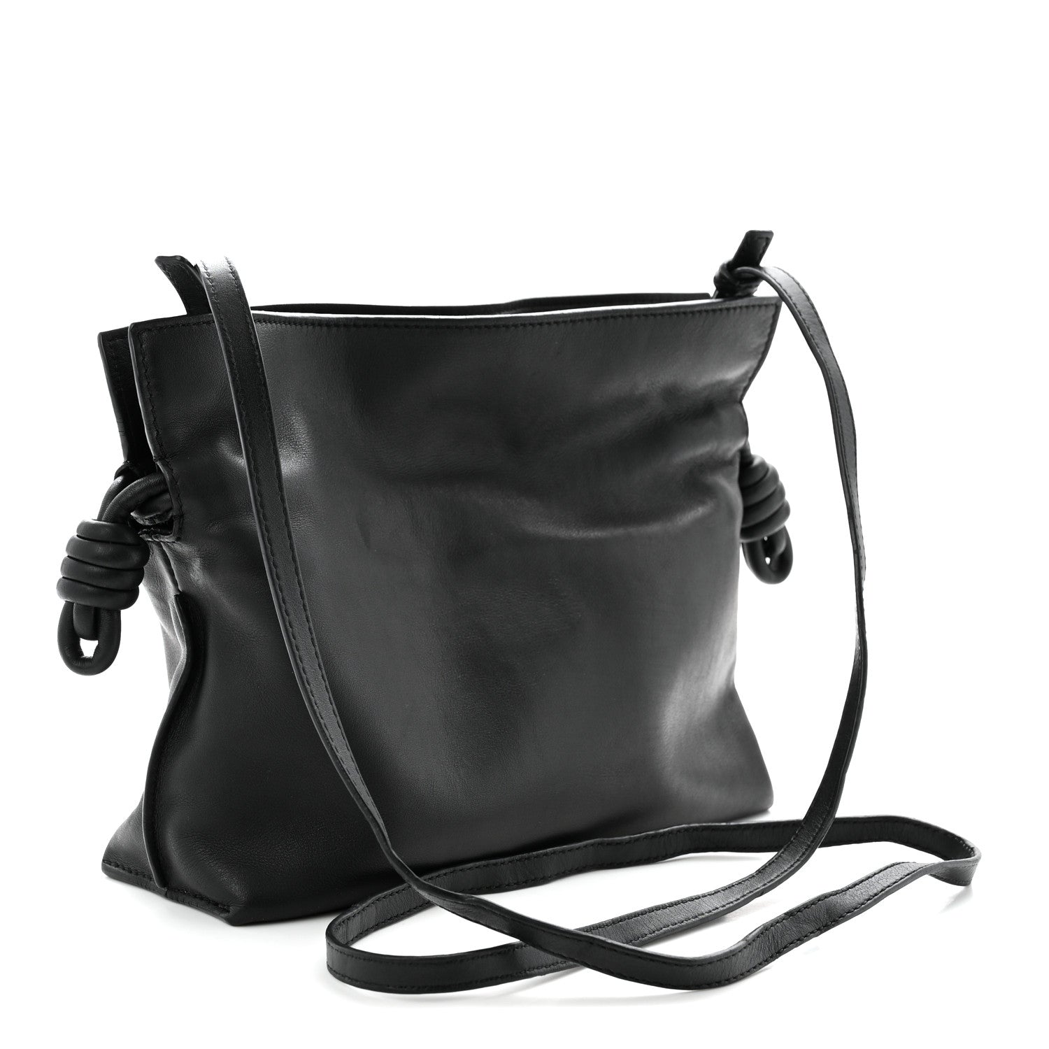 Loewe Calfskin Mini Flamenco Knot Clutch Black 3 of 11