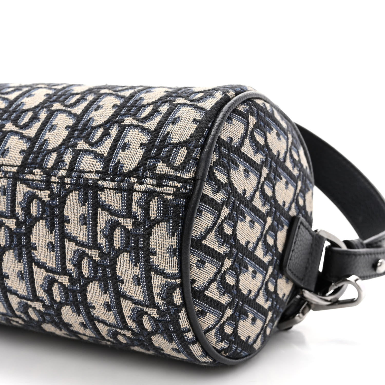 Christian Dior Oblique Mini Roller Saddle Bag With Strap Beige Black 9 of 11