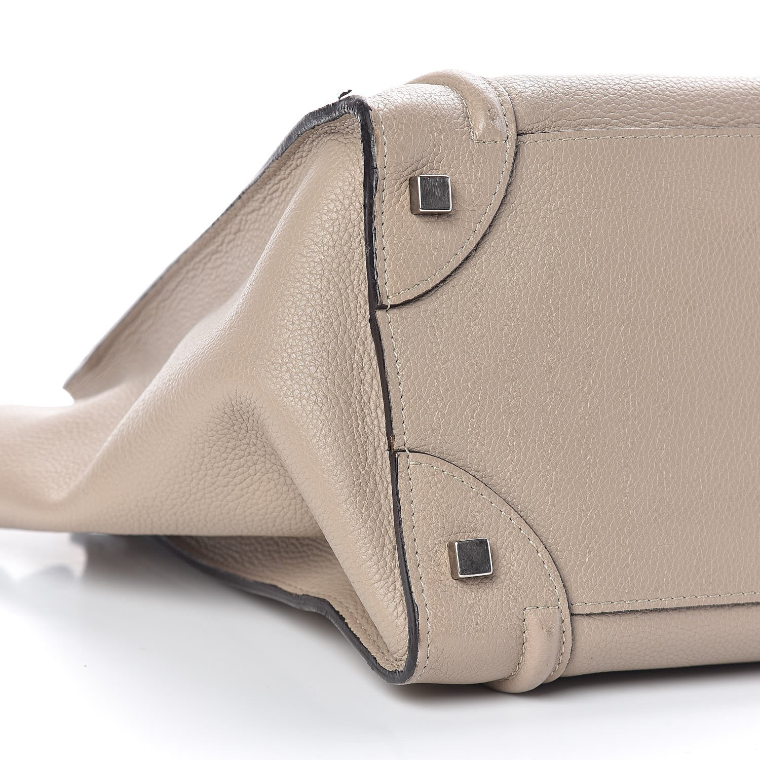 Celine Drummed Calfskin Mini Luggage Dune 8 of 10