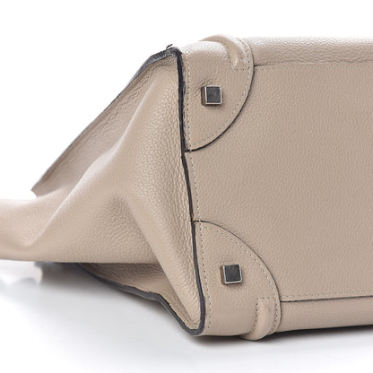 Celine Drummed Calfskin Mini Luggage Dune 8 of 10