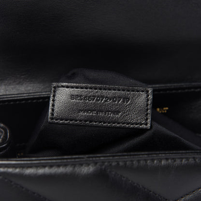 Saint Laurent Calfskin Y Quilted Monogram Toy Loulou Crossbody Bag Black 9 of 10
