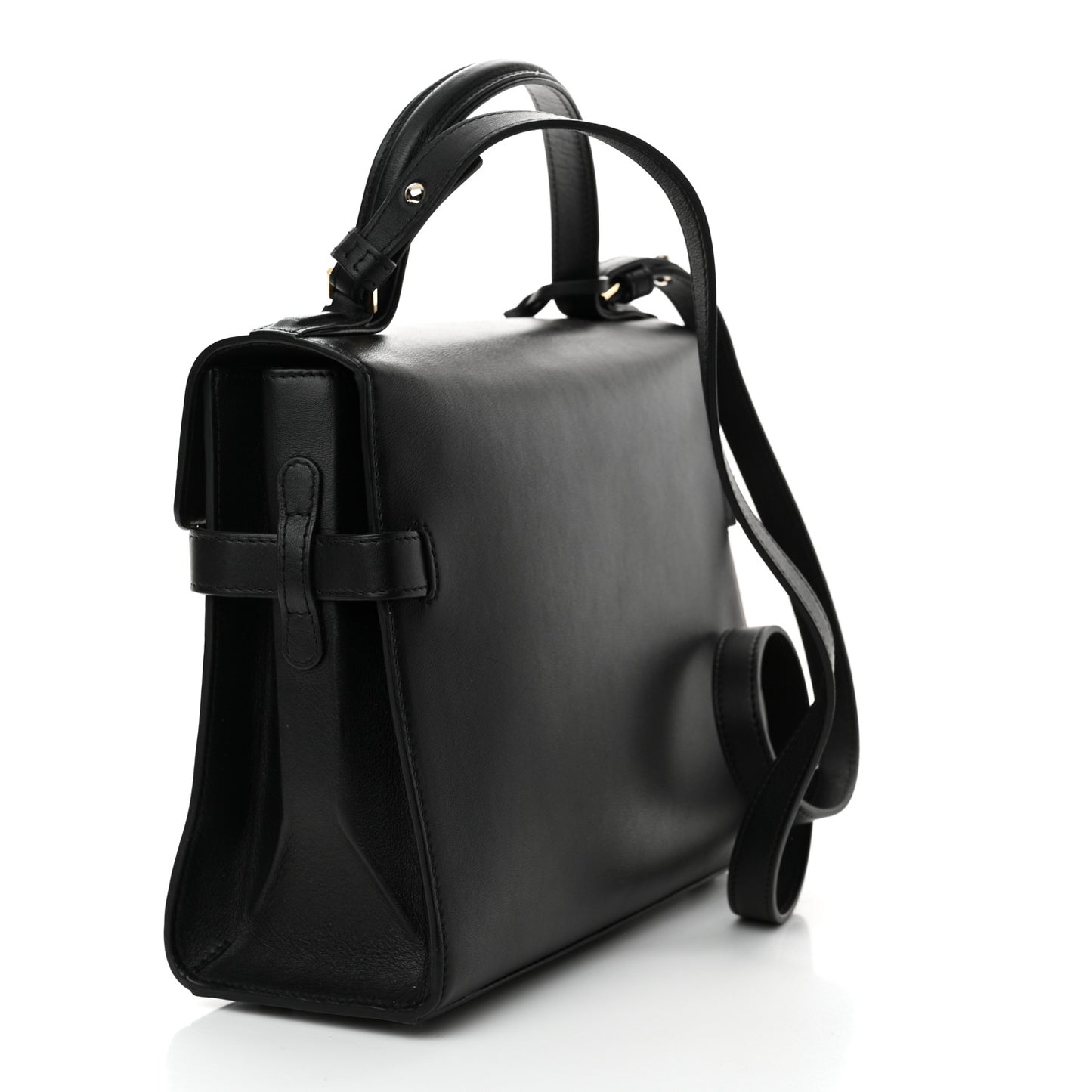Calfskin MM Tempete Satchel Black