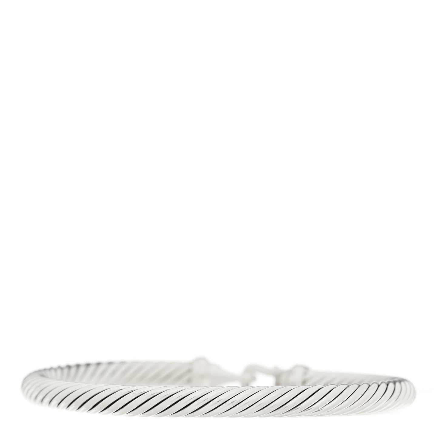 Sterling Silver Diamond 5mm Cable Buckle Bracelet