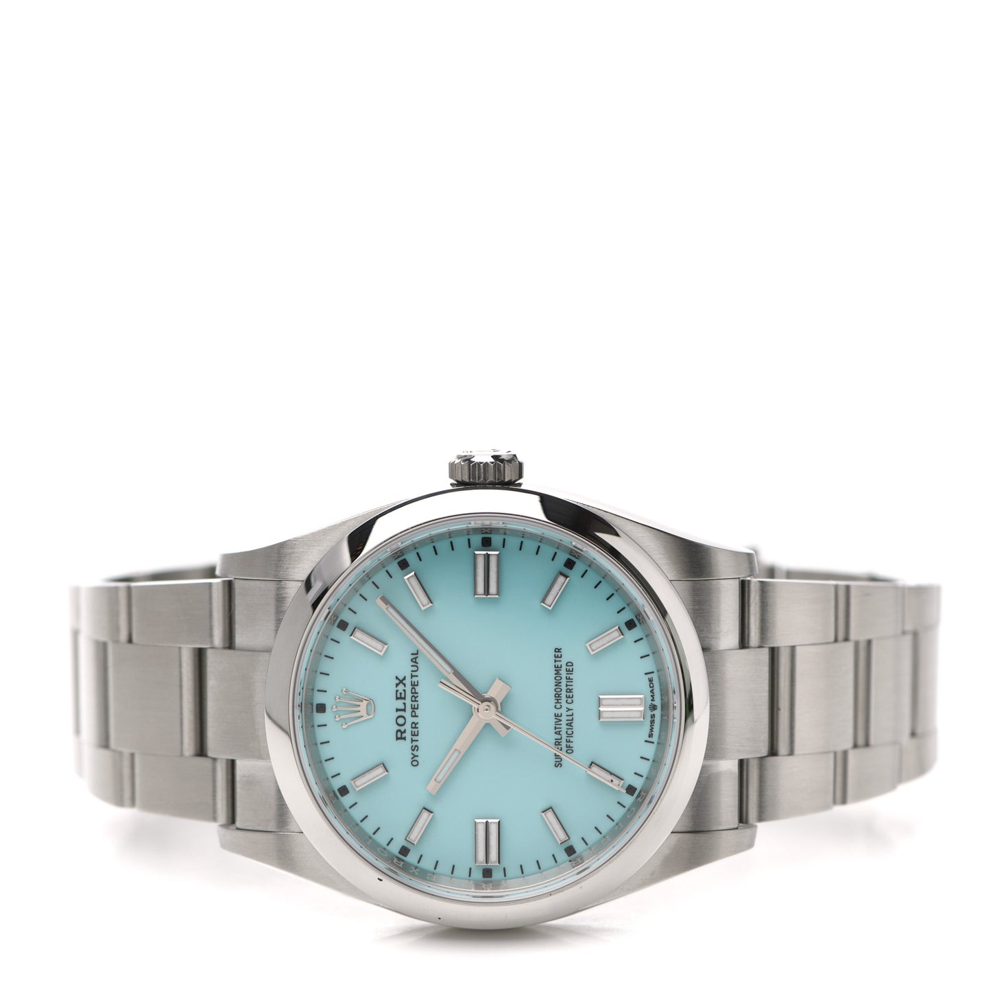 Stainless Steel 36mm Oyster Perpetual Watch Turquoise 126000