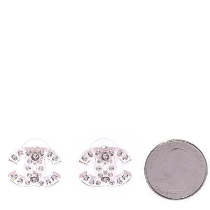 Chanel Crystal Resin CC Logo Earrings 2 of 4