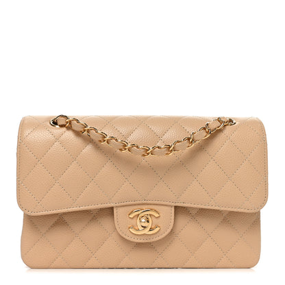 Chanel Caviar Quilted Small Double Flap Beige 2 of 21