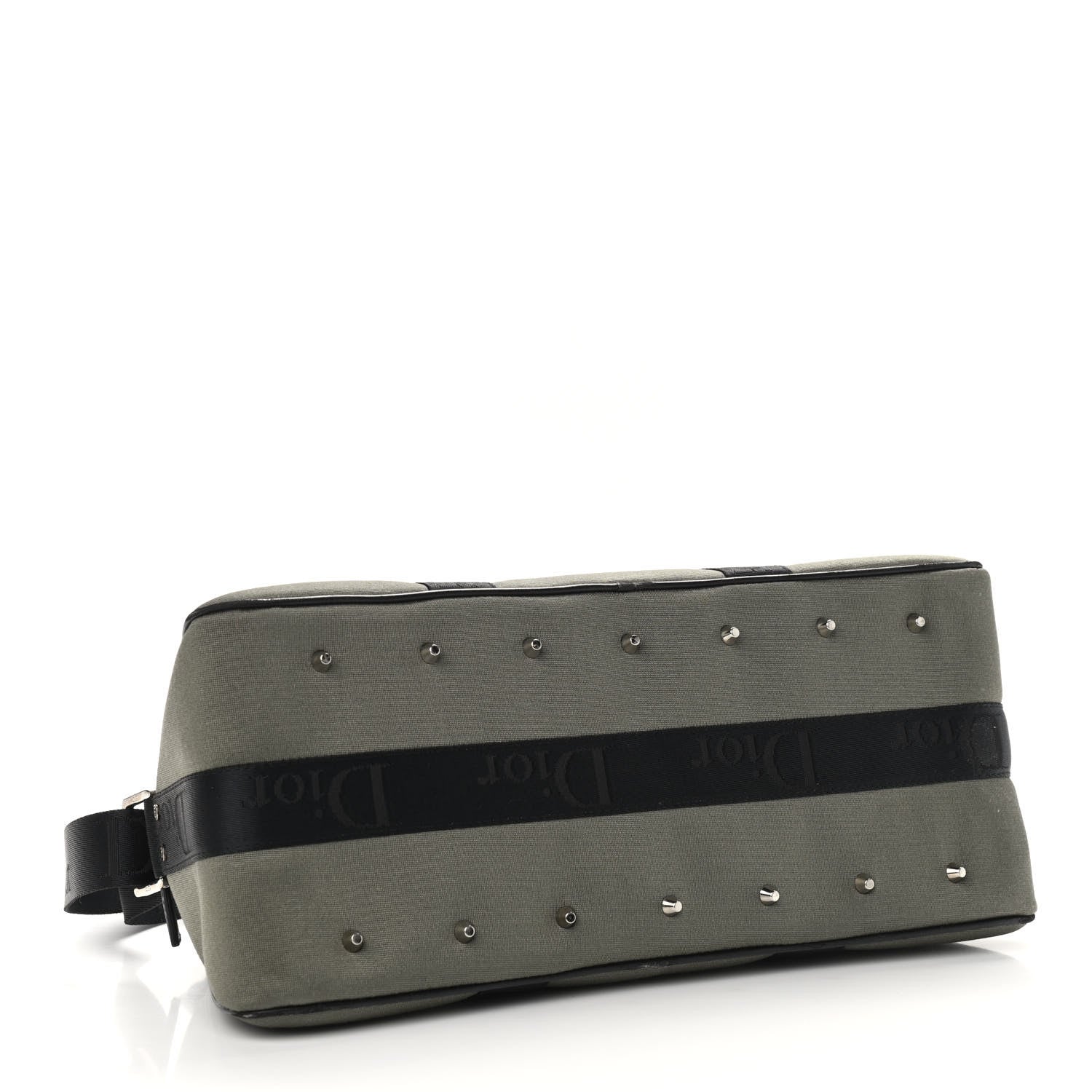 Christian Dior Silk Jersey Crystal Hardcore Bowler Bag Grey Black 4 of 15