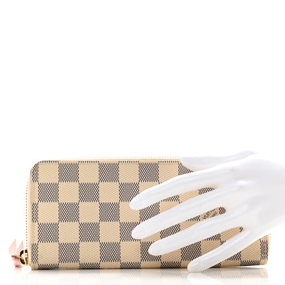 Louis Vuitton Damier Azur Clemence Wallet Rose Ballerine 2 of 10