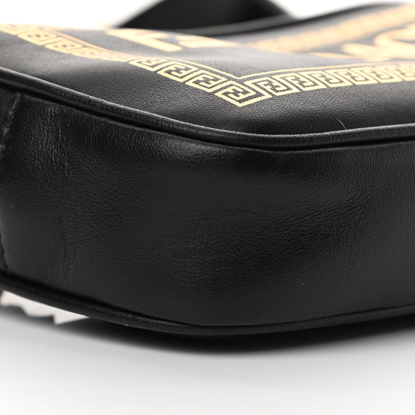 X VERSACE Vitello Cover Fendace Medusa Small Camera Case Black Gold