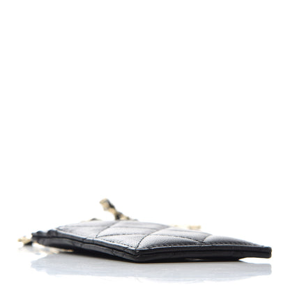 Chanel Lambskin Quilted Card Holder On Chain Black 4 of 7