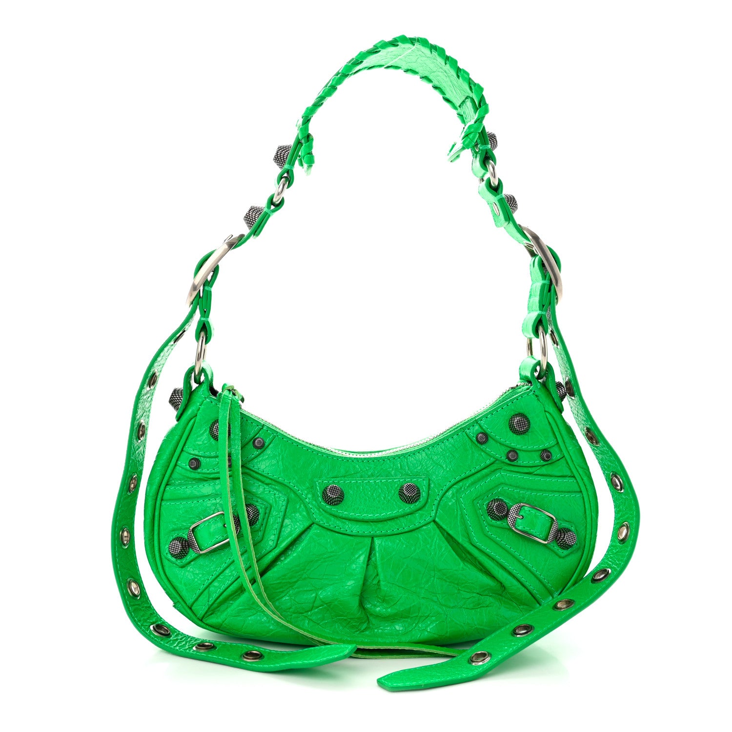 Balenciaga Agneau Arena Le Cagole Shoulder Bag XS Vivid Green 1 of 11