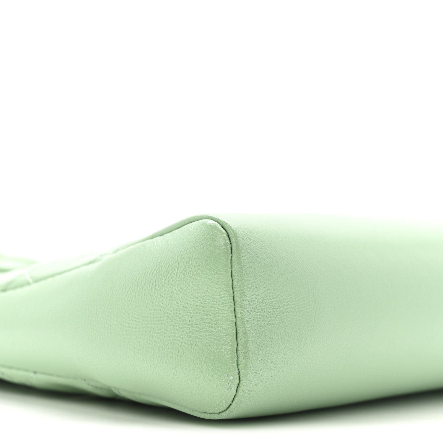 Chanel Shiny Lambskin Quilted Mini 31 Shopping Bag Light Green 9 of 14