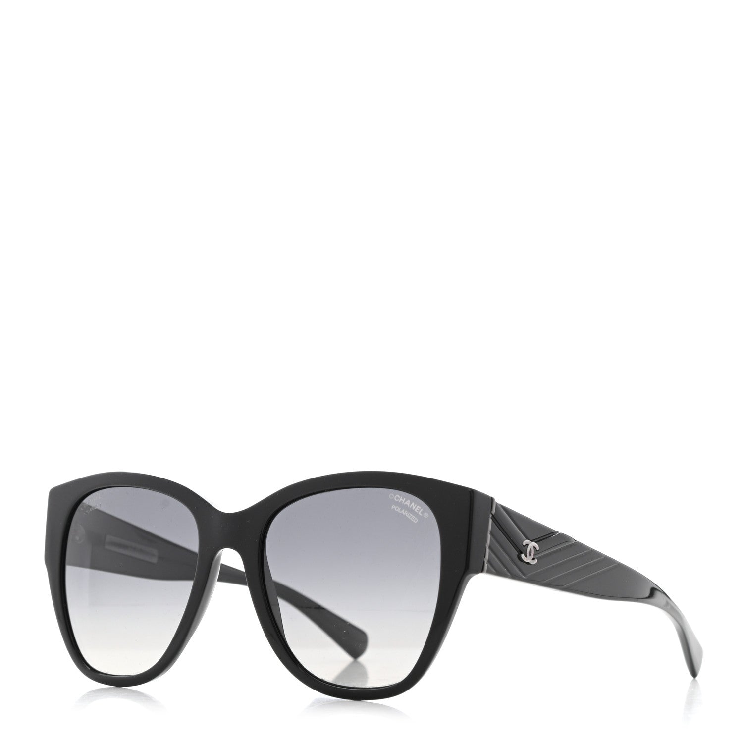 Chanel Acetate Polarized Butterfly CC Sunglasses 5412 Black 1 of 7