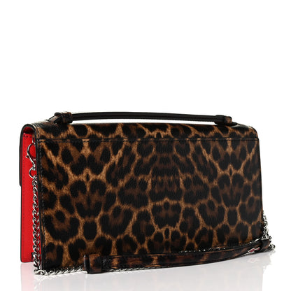 Christian Louboutin Calfskin Leopard Elisa Baguette Brown 2 of 5