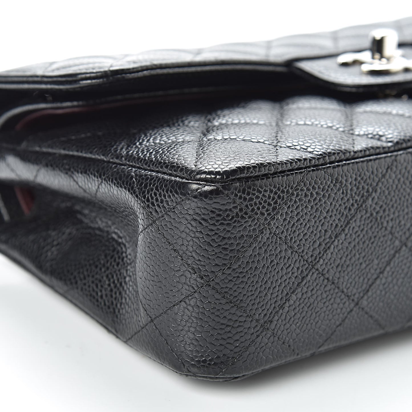 Caviar Quilted Small Double Flap Black