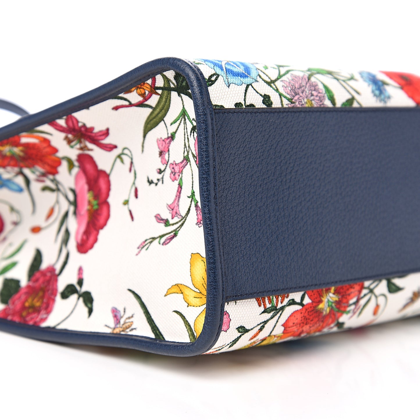 Canvas Large Flora Tote Navy Multicolor