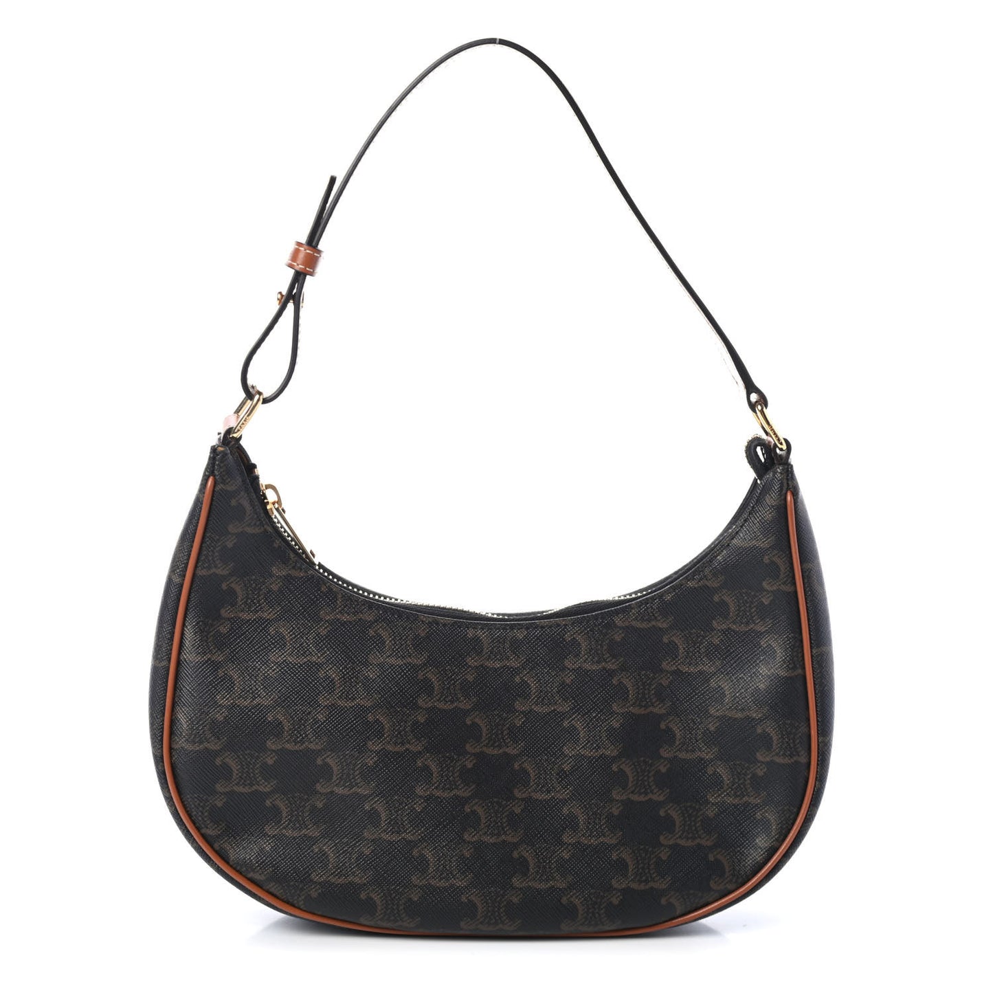 Triomphe Canvas Calfskin Ava Shoulder Bag Tan