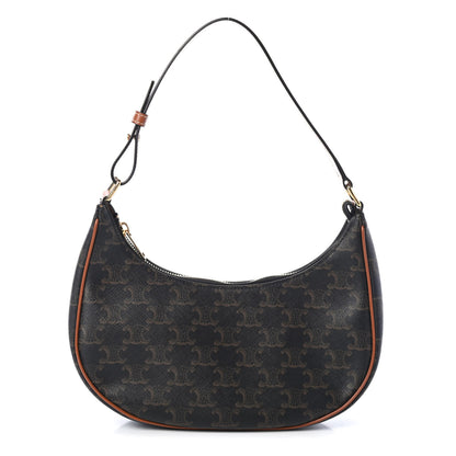 Celine Triomphe Canvas Calfskin Ava Shoulder Bag Tan 1 of 4