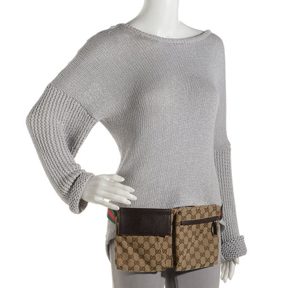Gucci Monogram Web Belt Bag Dark Brown 2 of 9