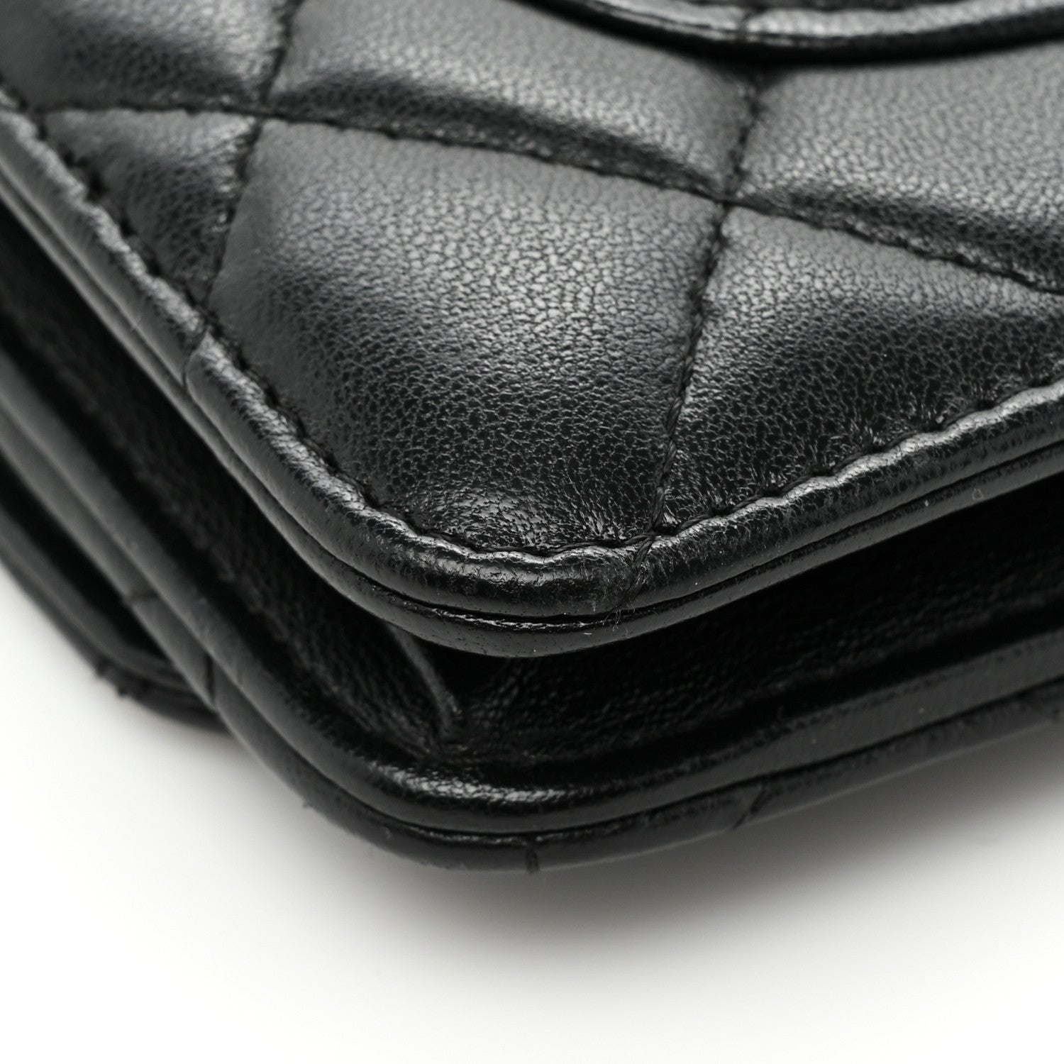 Chanel Lambskin Quilted Wallet On Chain WOC Black 14 of 16