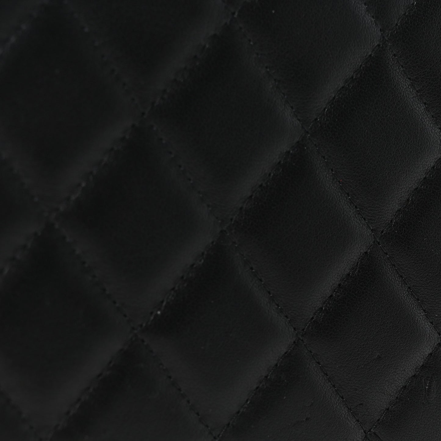 Lambskin Quilted Trendy CC Wallet On Chain WOC Black