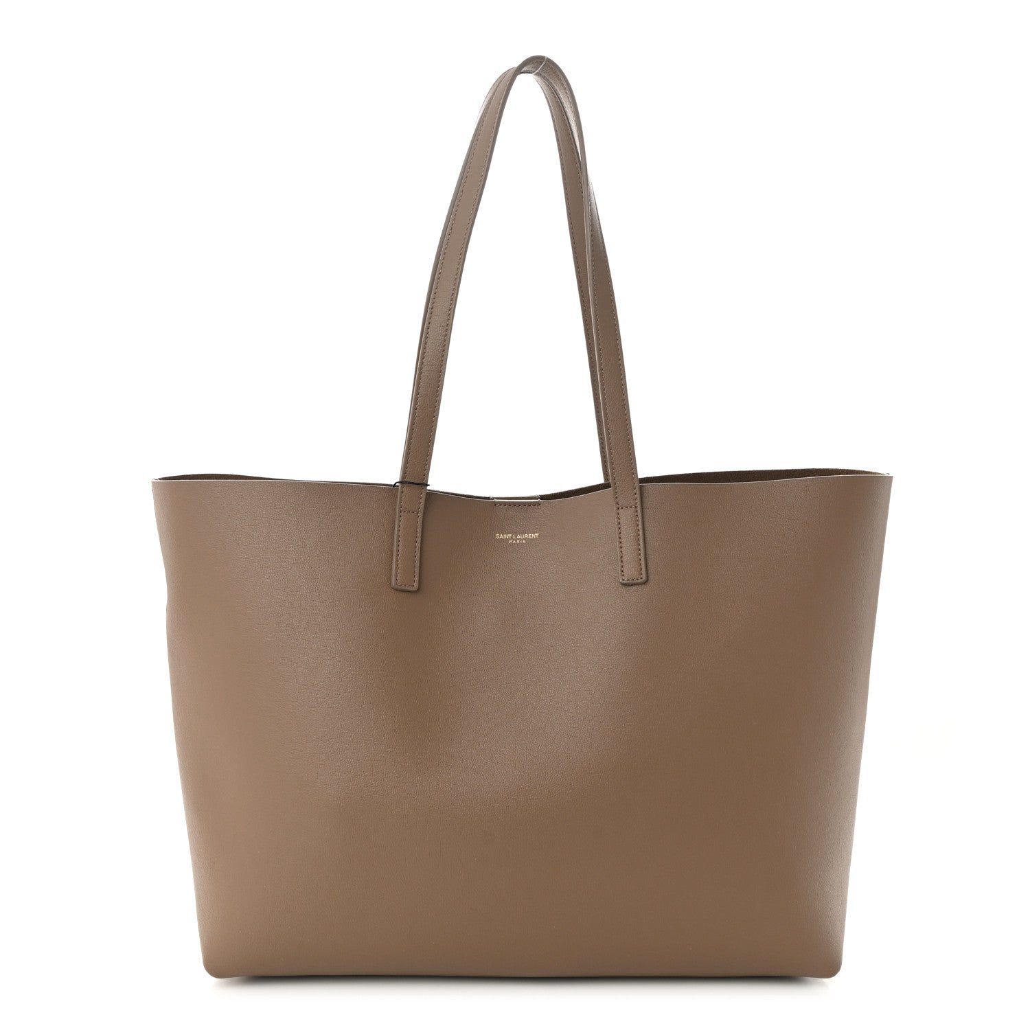 Saint Laurent Calfskin Large Shopping Tote Taupe 3 of 11