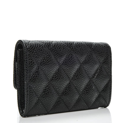 Chanel Caviar Quilted Flap Card Holder Black 3 of 8