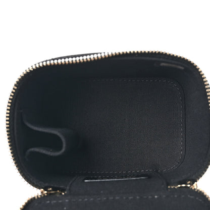 Chanel Lambskin Quilted Top Handle Mini Vanity Case With Chain Black 5 of 11