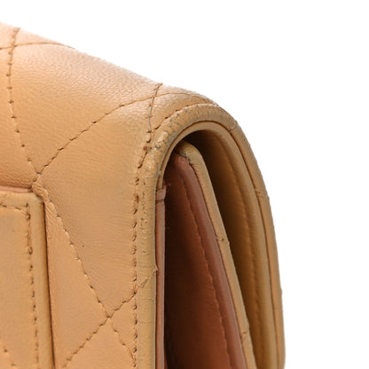 Chanel Lambskin Quilted Large Flap Wallet Beige 26 of 28