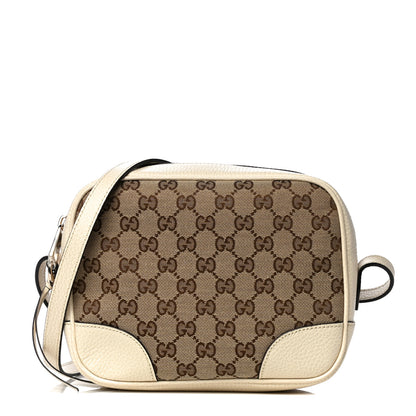 Gucci Monogram Dollar Calfskin Mini Bree Messenger Bag Beige Ebony Avoire 1 of 13