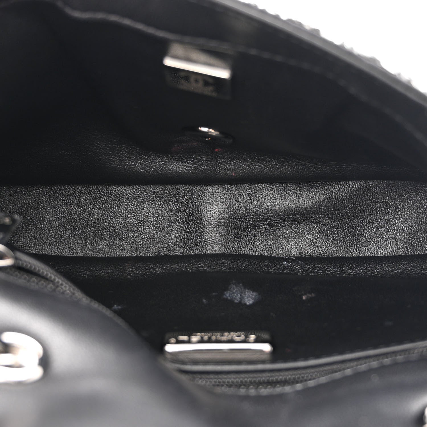 Chanel Sequin Mini Rectangular Flap Black Silver 5 of 13