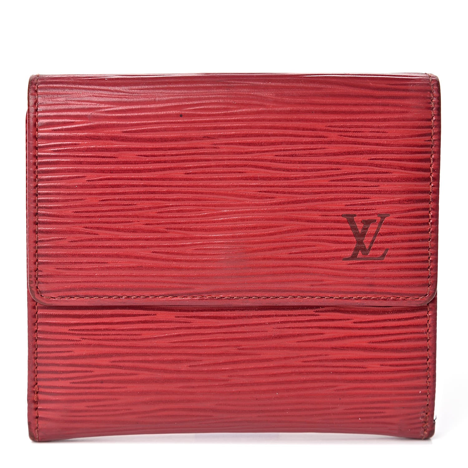 Louis Vuitton Epi Elise Wallet Castillan Red 1 of 6