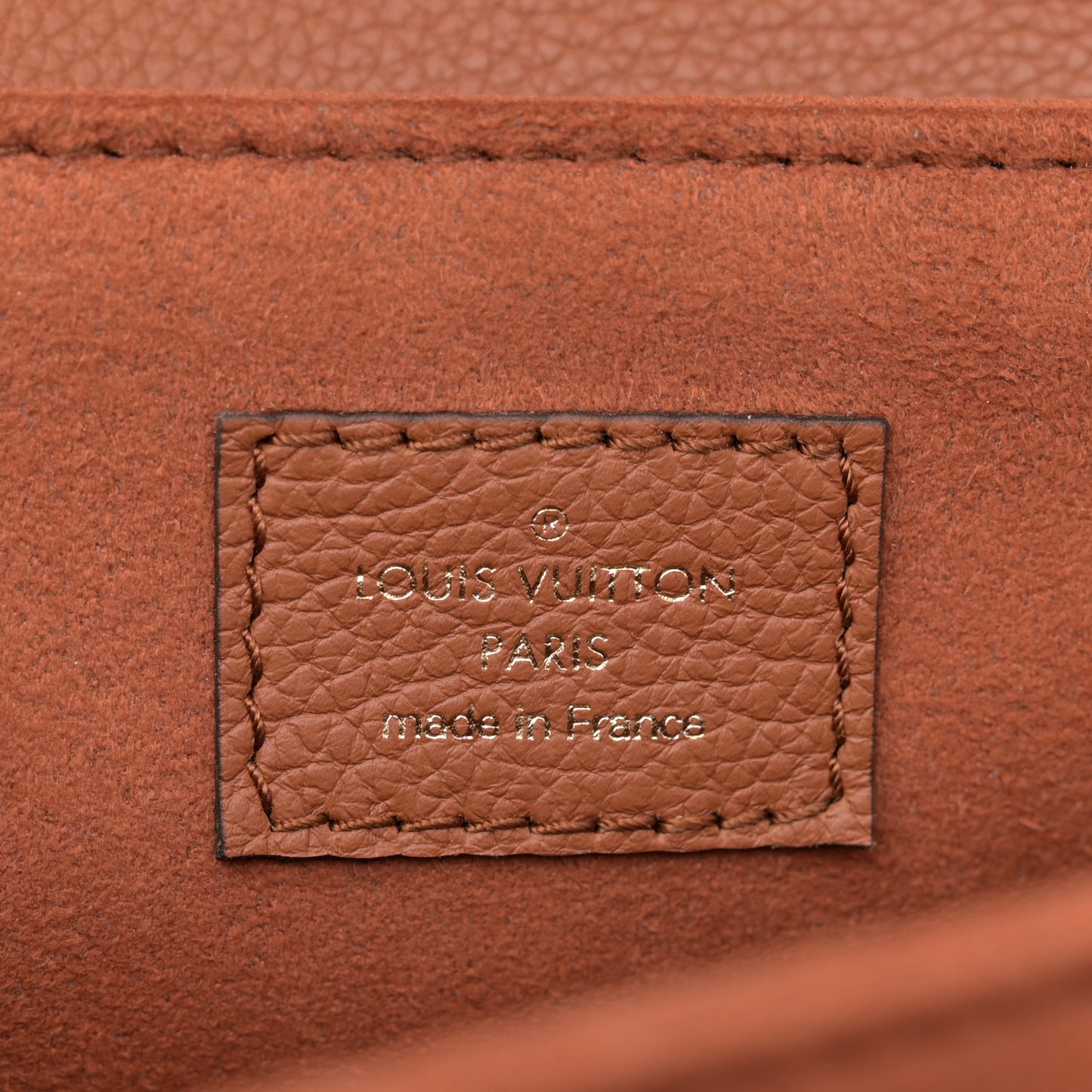 Grained Calfskin Lockme Oxford Cognac