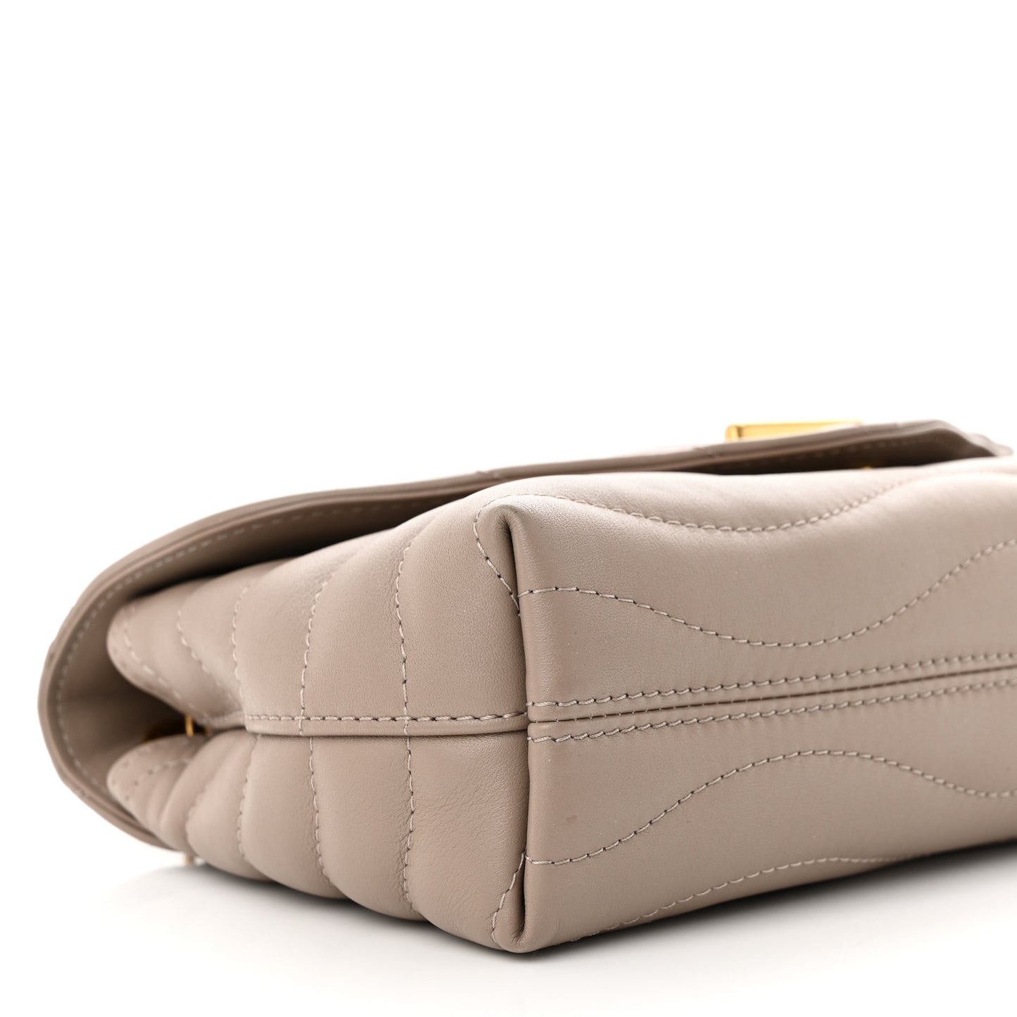 Calfskin LV New Wave Chain Bag Taupe