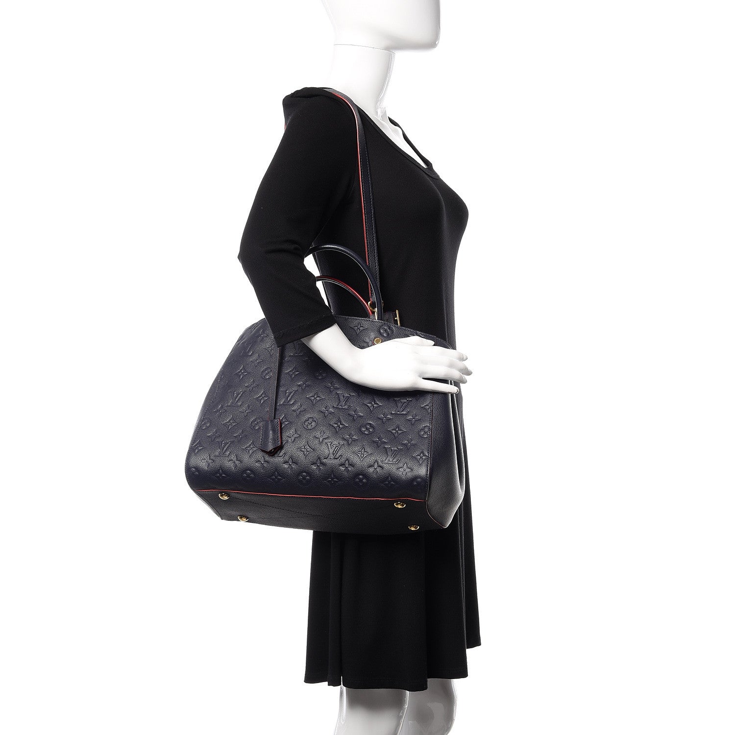 Louis Vuitton Empreinte Montaigne GM Marine Rouge 2 of 10