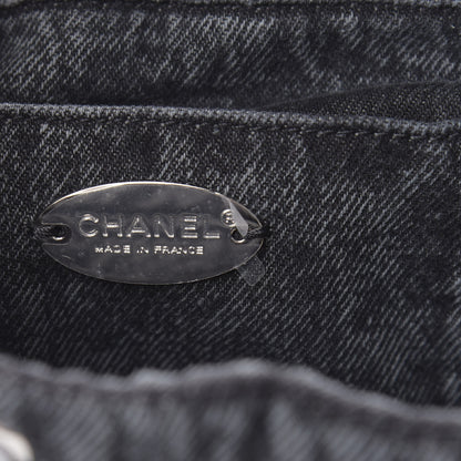 Chanel Washed Denim Quilted Denimpression Backpack Lilac Black 5 of 10