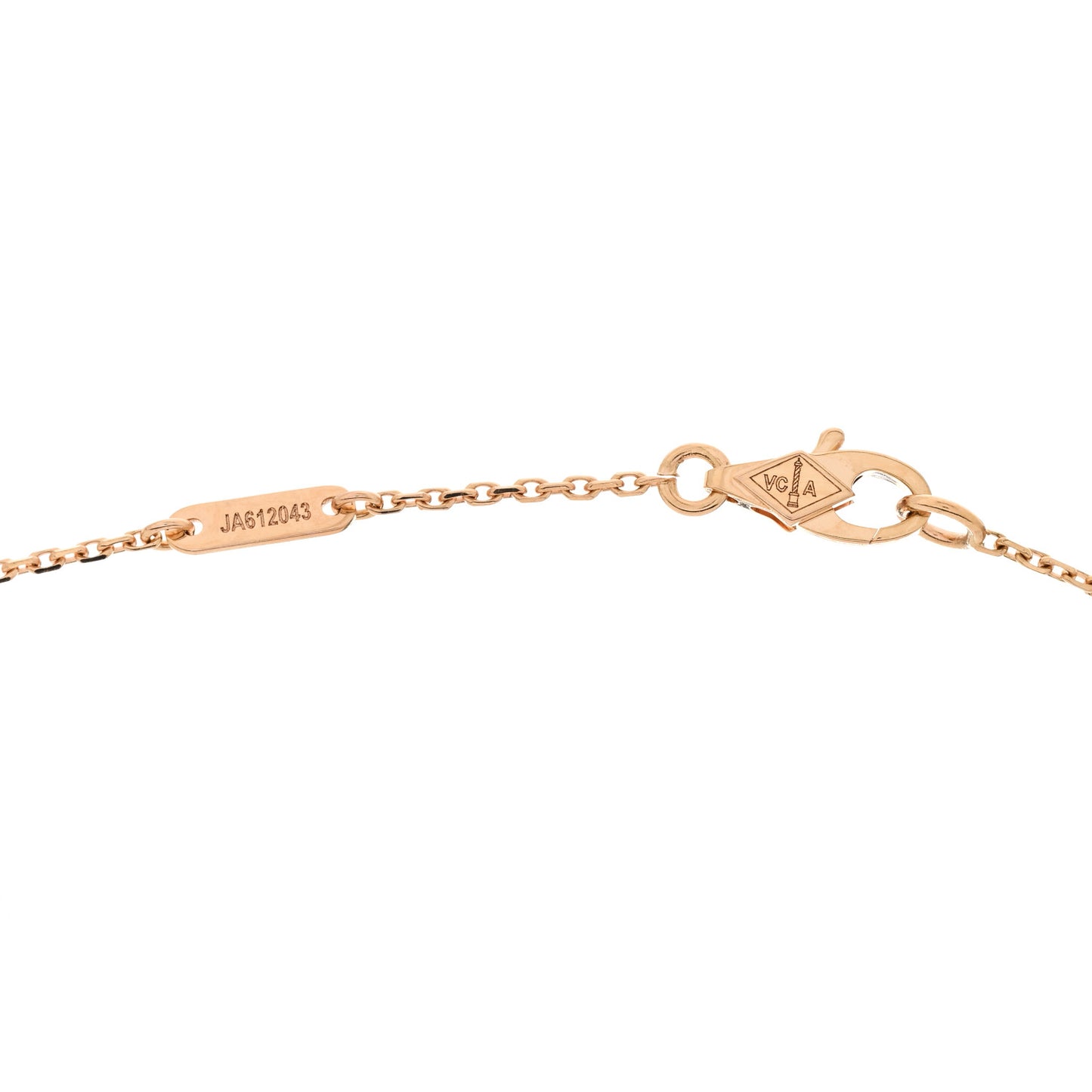 18K Rose Gold Carnelian Sweet Alhambra Pendant Necklace