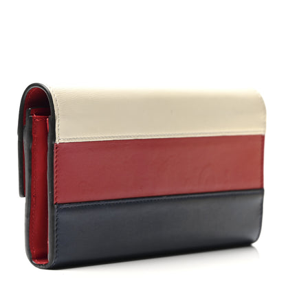 Gucci Calfskin Queen Margaret Flap Wallet Blue Agata Hibiscus Red Mystic White 2 of 7