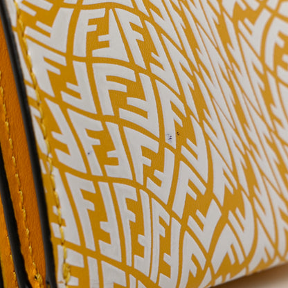 Fendi X SARAH COLEMAN Vitello Liberty Ceylon F is Fendi Micro FF Vertigo Embossed Tri-Fold Envelope Wallet Mimosa White 8 of 8