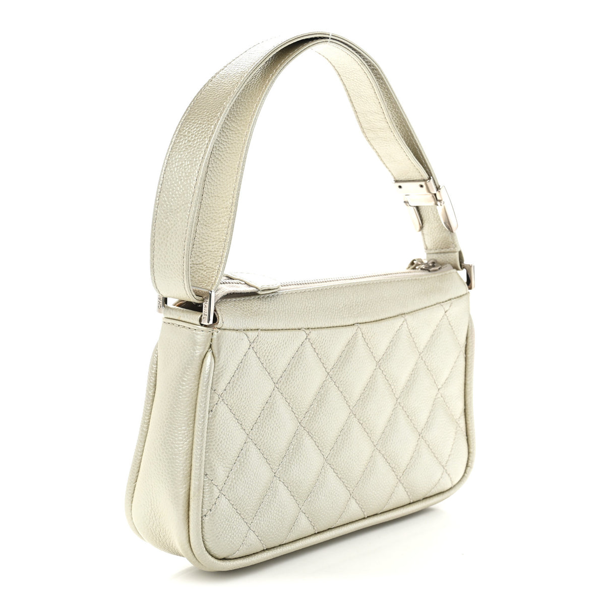 Chanel Metallic Caviar Quilted Timeless CC Shoulder Bag Light Gold 3 of 11