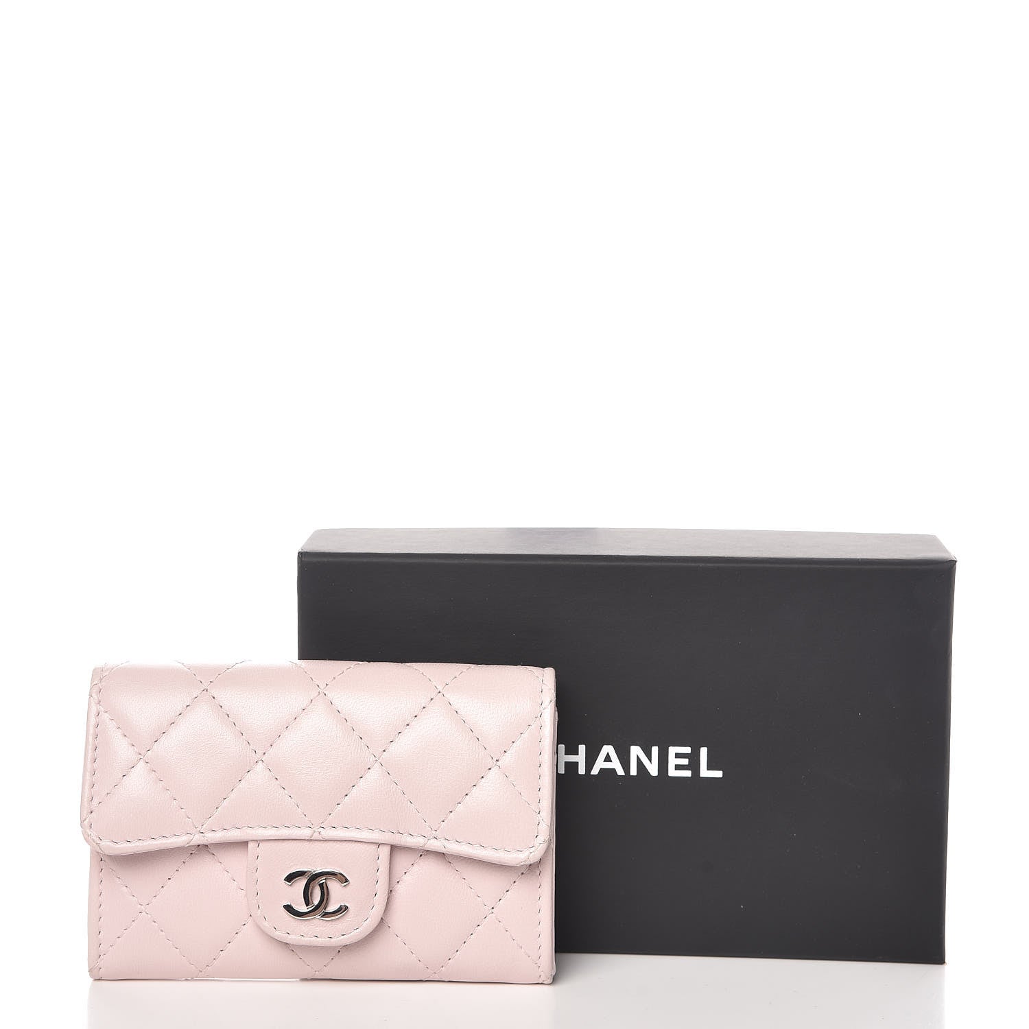 Chanel Lambskin Quilted Card Holder Light Pink 9 of 9