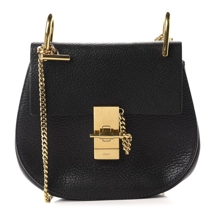 Chloe Grained Lambskin Mini Drew Shoulder Bag Black 1 of 10