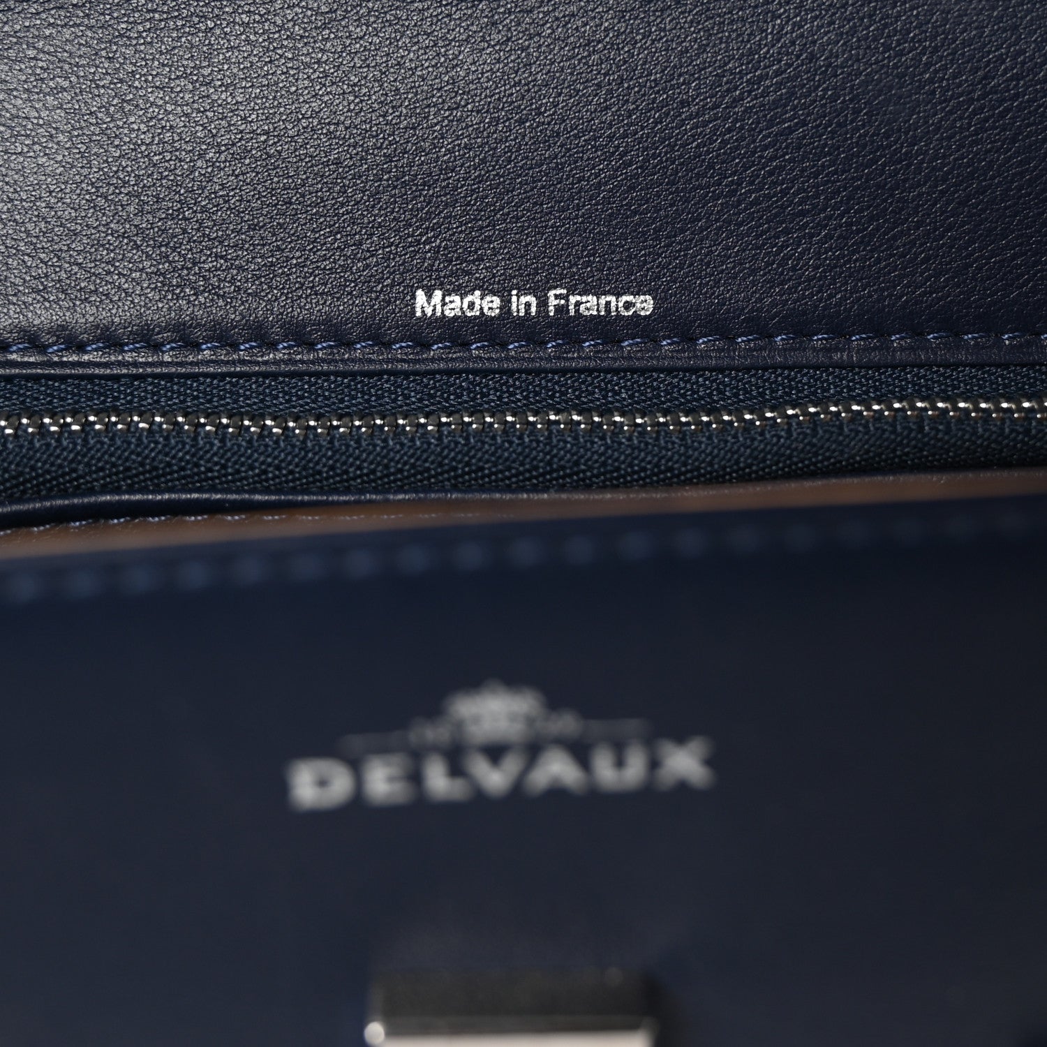 Delvaux Calfskin MM Tempete Satchel Navy 7 of 10
