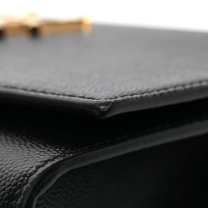 Saint Laurent Grain De Poudre Small Monogram Kate Satchel Black 11 of 14