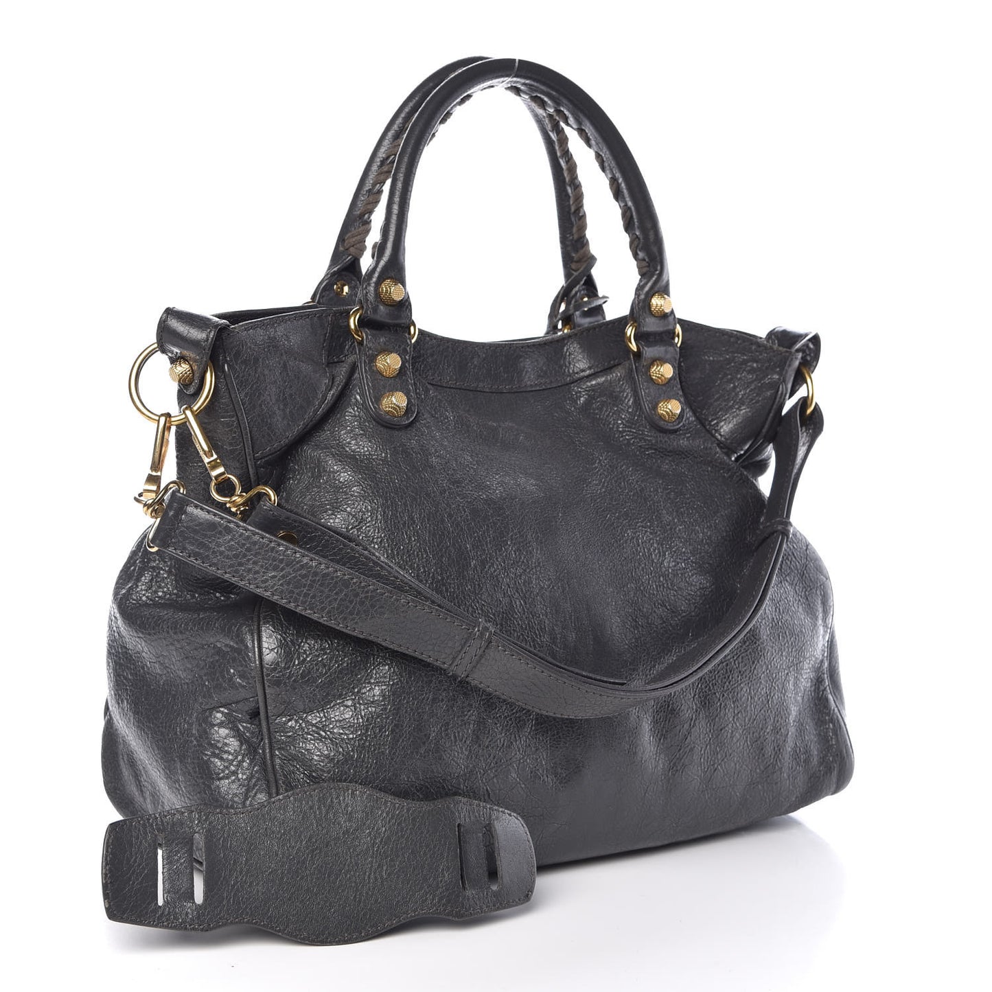 Agneau Giant 12 Gold Hardware Velo Gris Fossile Anthracite