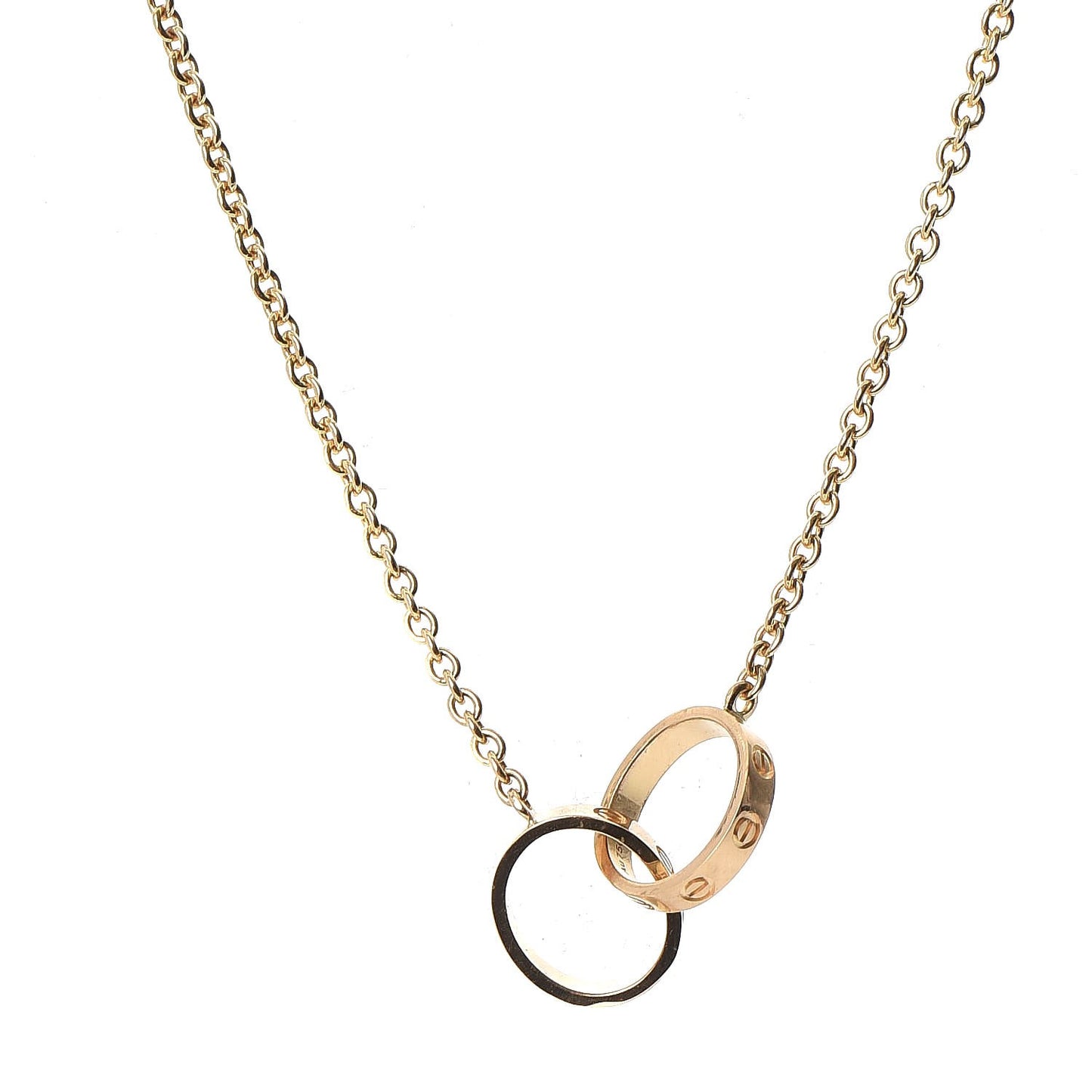 18K Yellow Gold Interlocking LOVE Necklace