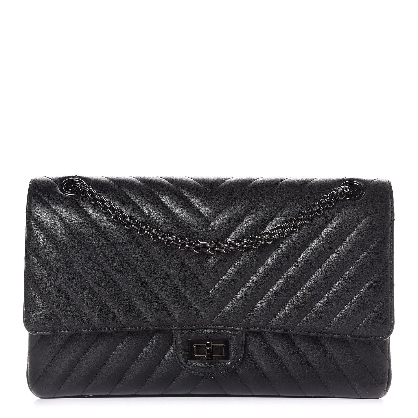 Sheepskin Chevron Quilted 2.55 Reissue 226 Flap So Black